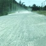 Đường phía tây Dung Quất (đoạn Dốc Sỏi-Khu DL Thiên Đàng) nát như tương, bụi bay mù mịt
